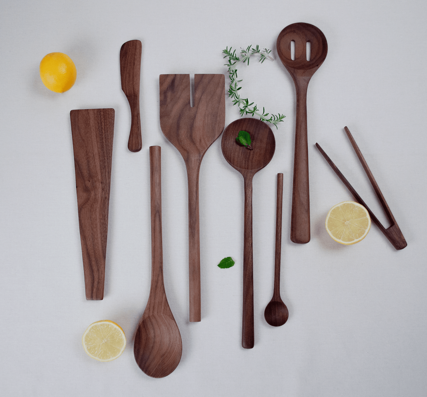 12’’ Walnut Wooden Oval Spoon