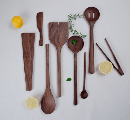 12’’ Walnut Wooden Oval Spoon