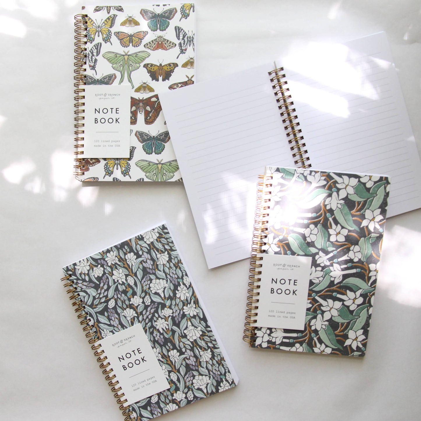 Root & Branch Paper Co. - Forest Fern Spiral Bound Notebook: Lined