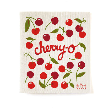 The Neighborgoods - Cherry-O - Dish Towel + Sponge Cloth Set