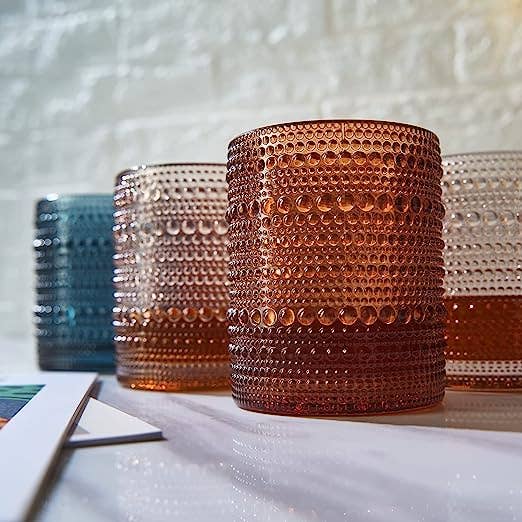 Beaded Tumbler Glass