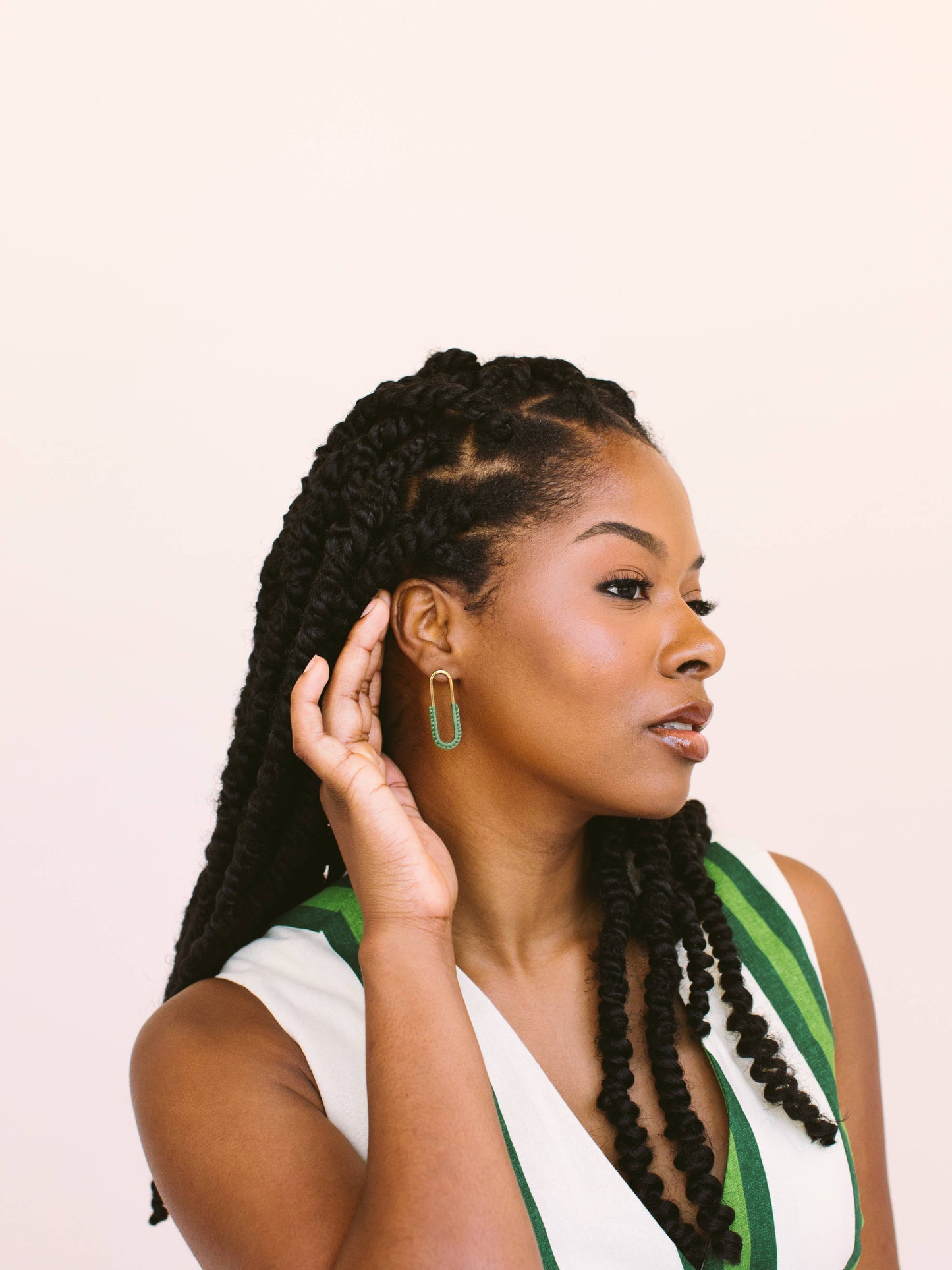 Macramé Link Earrings: Serenity