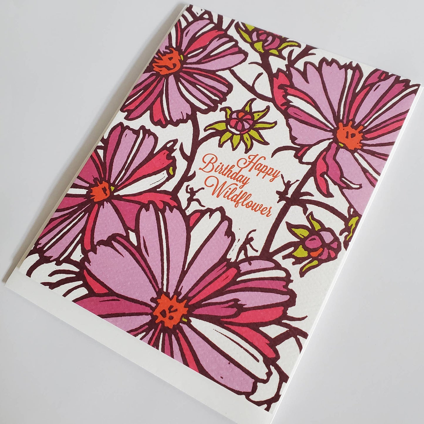Happy Birthday Wildflower Floral Greeting Card