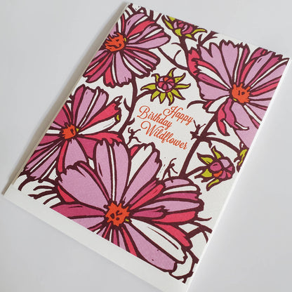 Happy Birthday Wildflower Floral Greeting Card