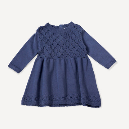 Milan Pointelle Knit Dress Mauve Pink / 6-12 Month