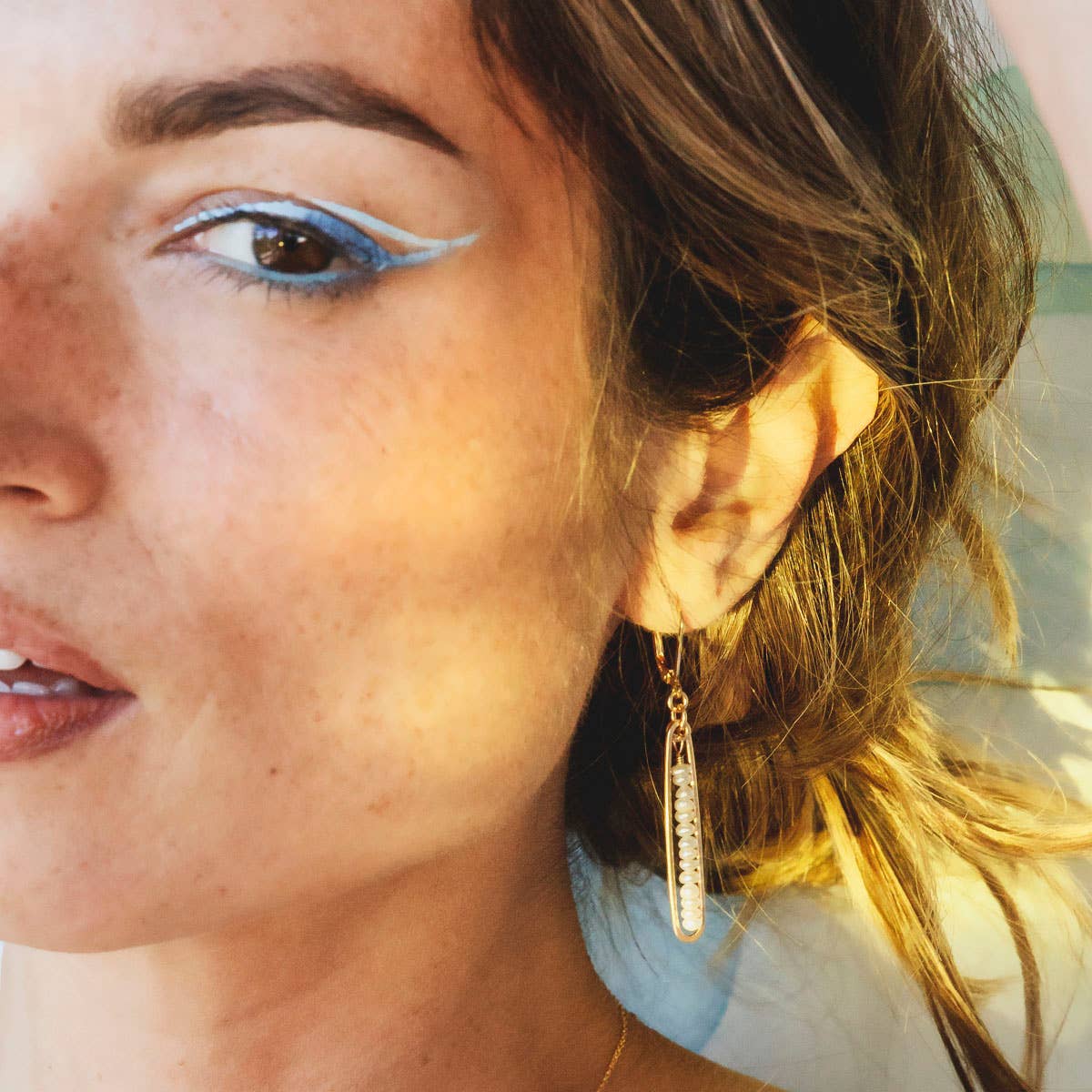 Lyric | Gold Filled Earrings | White Pearls