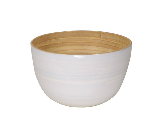 Bamboo Serving Bowl: White