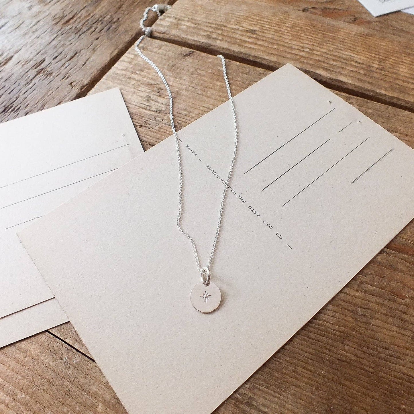 Dainty Starling Silver Becoming Jewelry Small Charm Necklace with Star Pendant