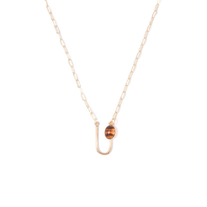 Tortoise Asymmetrical Arch Necklace: 20"