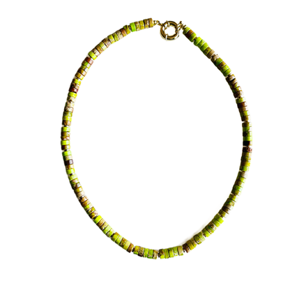 Market and King - The Lollie Necklace: Turquoise Sea Sediment Jasper