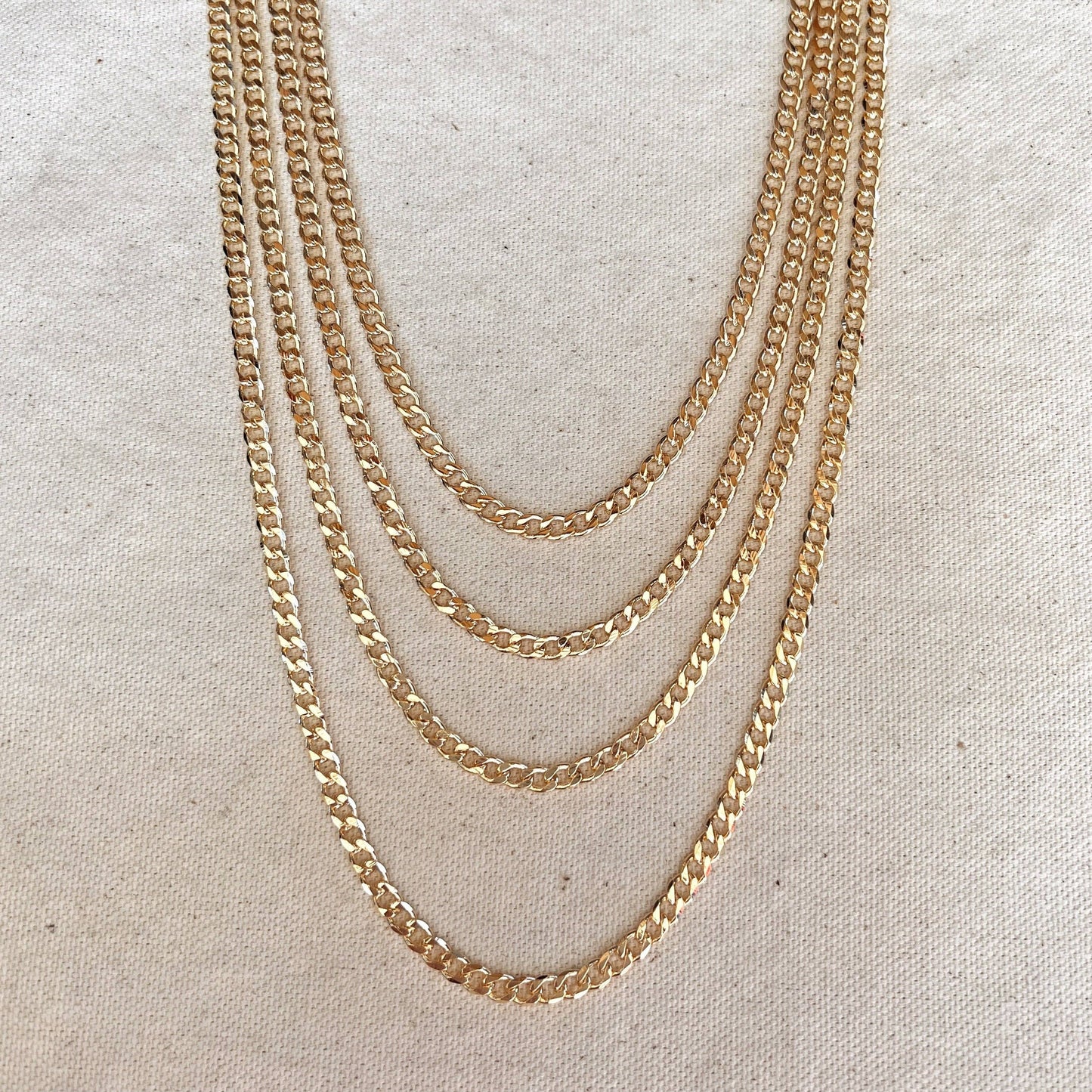 18k Gold Filled Miami Chain 18"