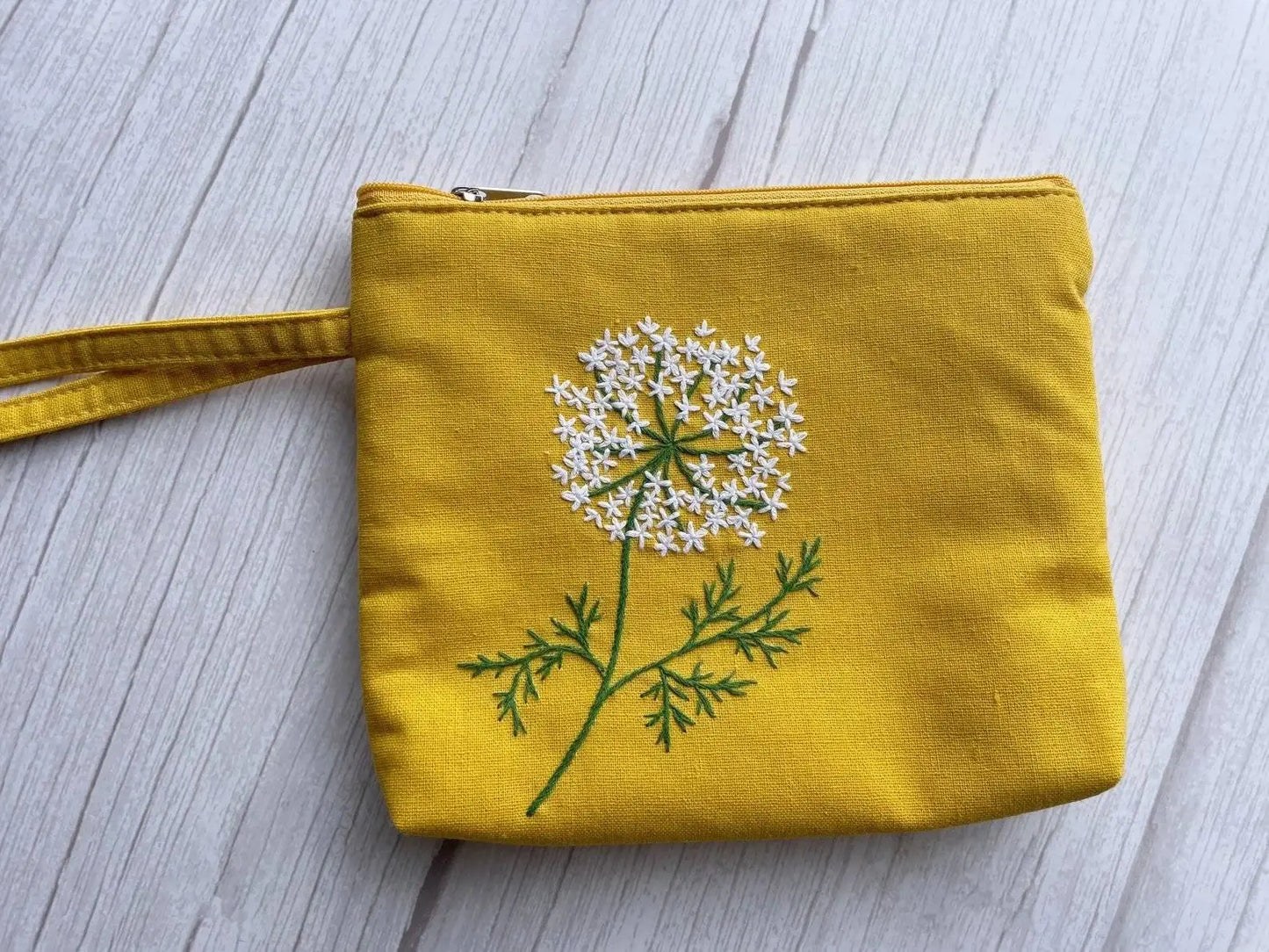 Dandelion Embroidered Pouch