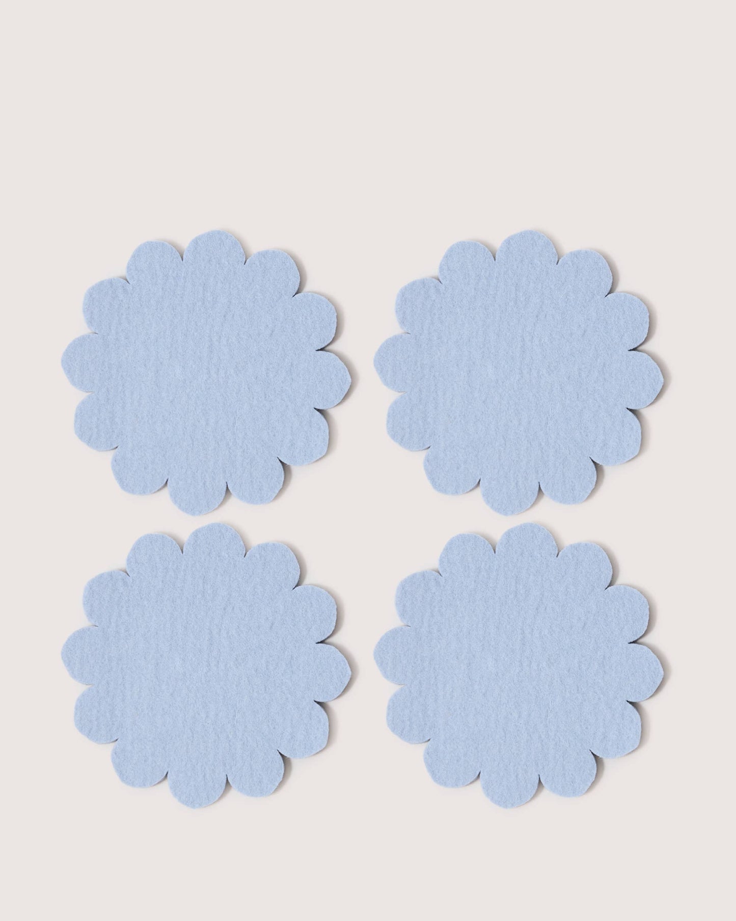 Crest Merino Wool Coasters - Sky