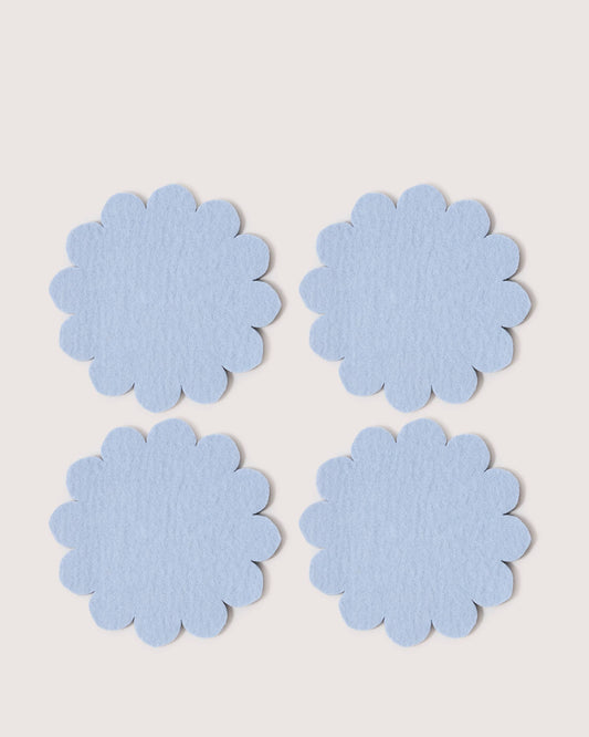 Crest Merino Wool Coasters - Sky