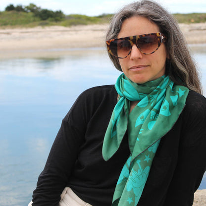 Night Pollinators Scarf | 100% Silk
