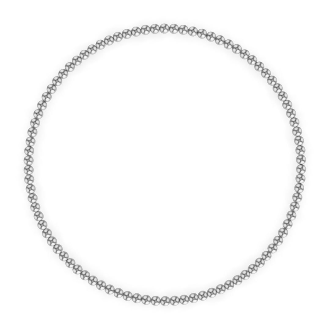 2MM Silver Ball Bracelet: Sterling / 7.5"