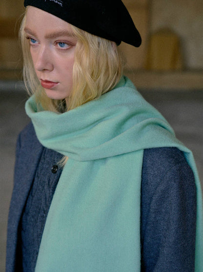 Lost Pattern NYC - "Lost in Warmth" Classic Cashmere Scarf - Green: Green