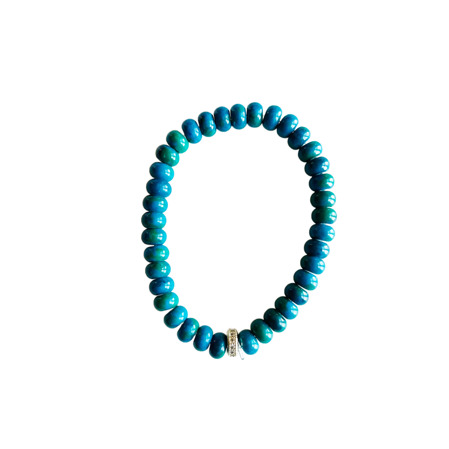 Market and King - Candy Stretch Bracelets: Matte Turquoise Imperial Jasper