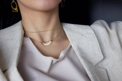 Rainbow, Delicate Necklace 14K Gold Fill