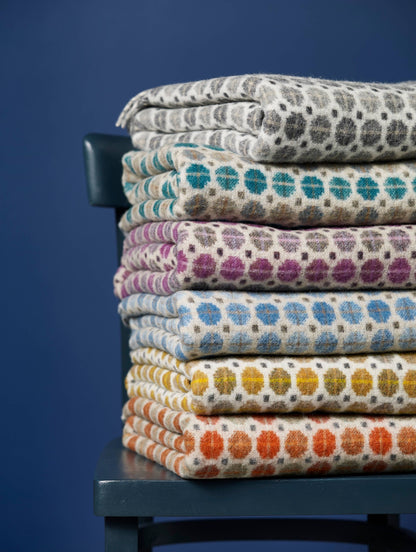 Saffron Merino Lambswool Throw- Made in England