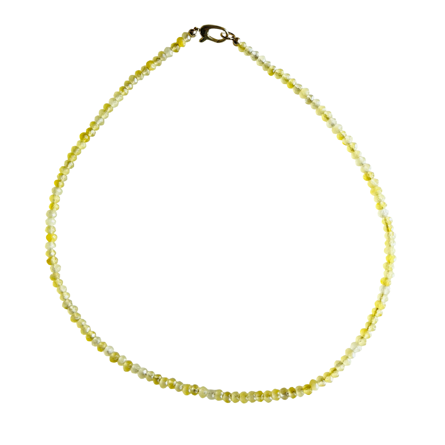 Market and King - Dainty Candy Gemstone Necklace: Aqua Jade