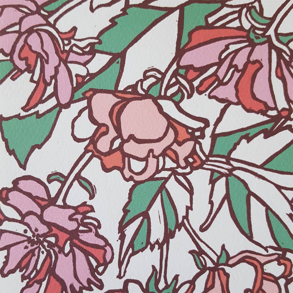 Pink Spring Cherry Blossom Blank Card