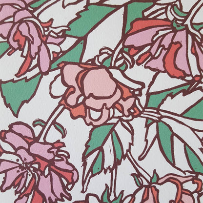 Pink Spring Cherry Blossom Blank Card