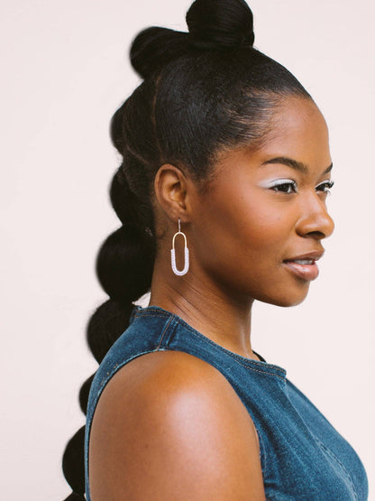 Macramé Link Earrings: Dayglow