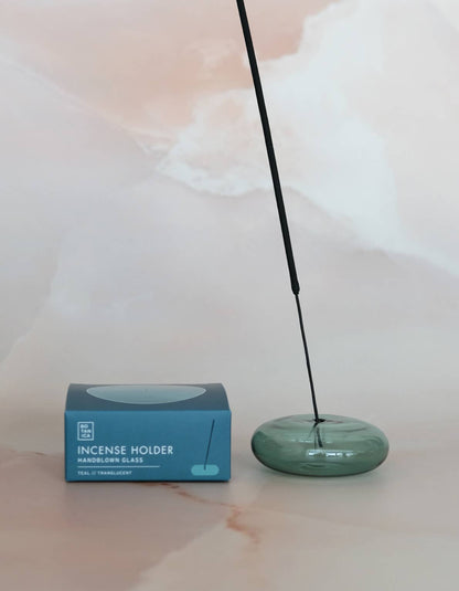 Glass Bubble Incense Holder : Martini Olive Translucent