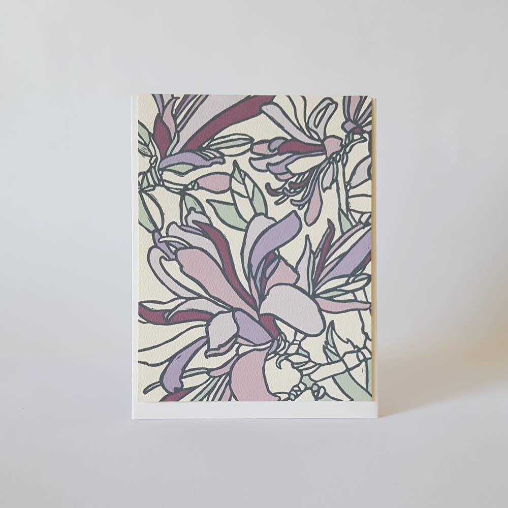 Assorted Flower Blank Note Card Set of 8
