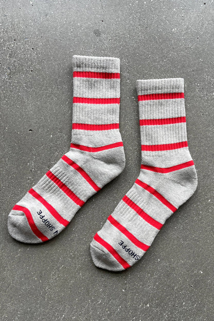 Striped Boyfriend Socks: Sailor Stripe