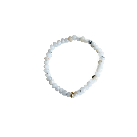 Candy Stretch Bracelet White Quartz