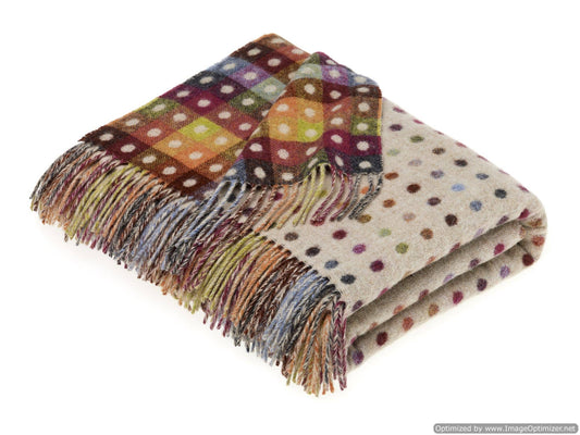Contemporary Polka Dot Merino Lambswool Throw