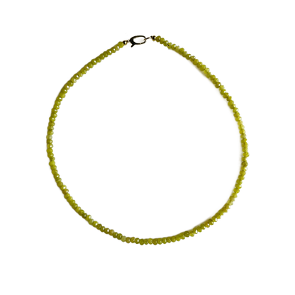 Market and King - Dainty Candy Gemstone Necklace: Aqua Jade