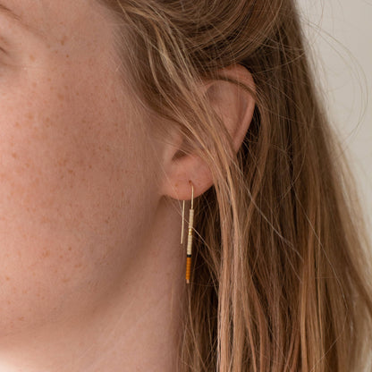 Mala Ear Pins: Rust / Large