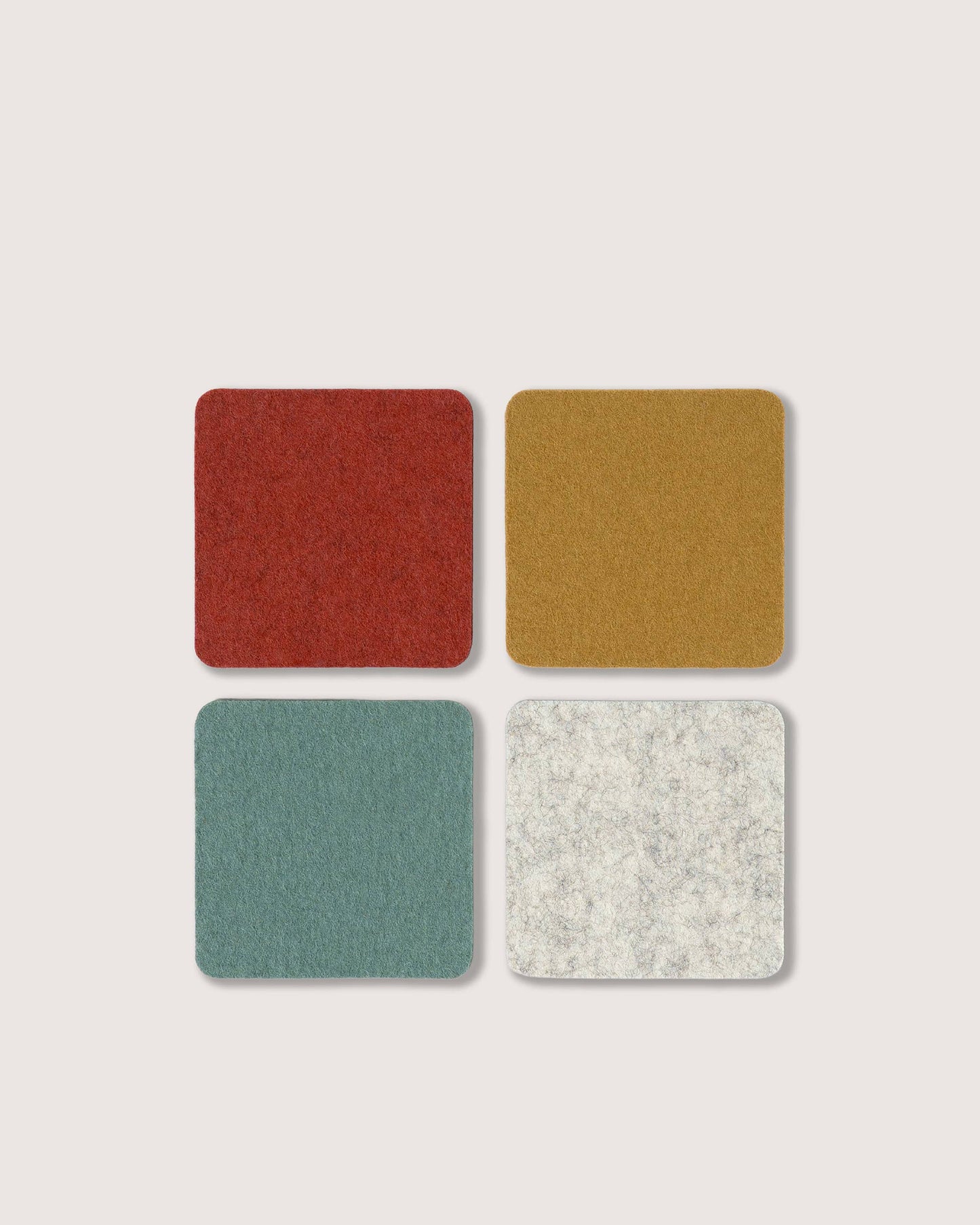 Merino Wool Square Coasters Tinsel