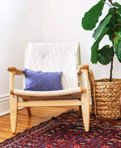 Small Graph Throw Pillow: Saffron