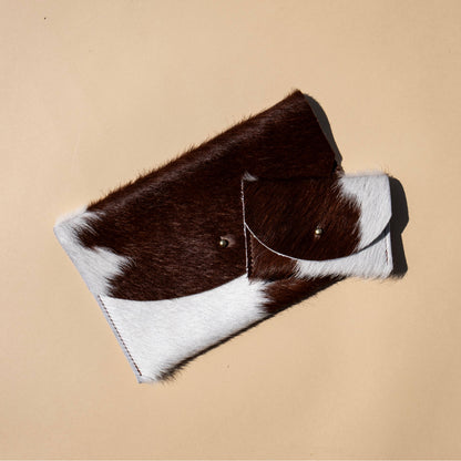 Cardholder - Brown + White Hair on Hide