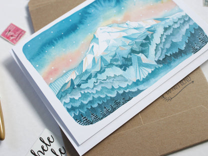 Mt Hood Sunrise Blank Card