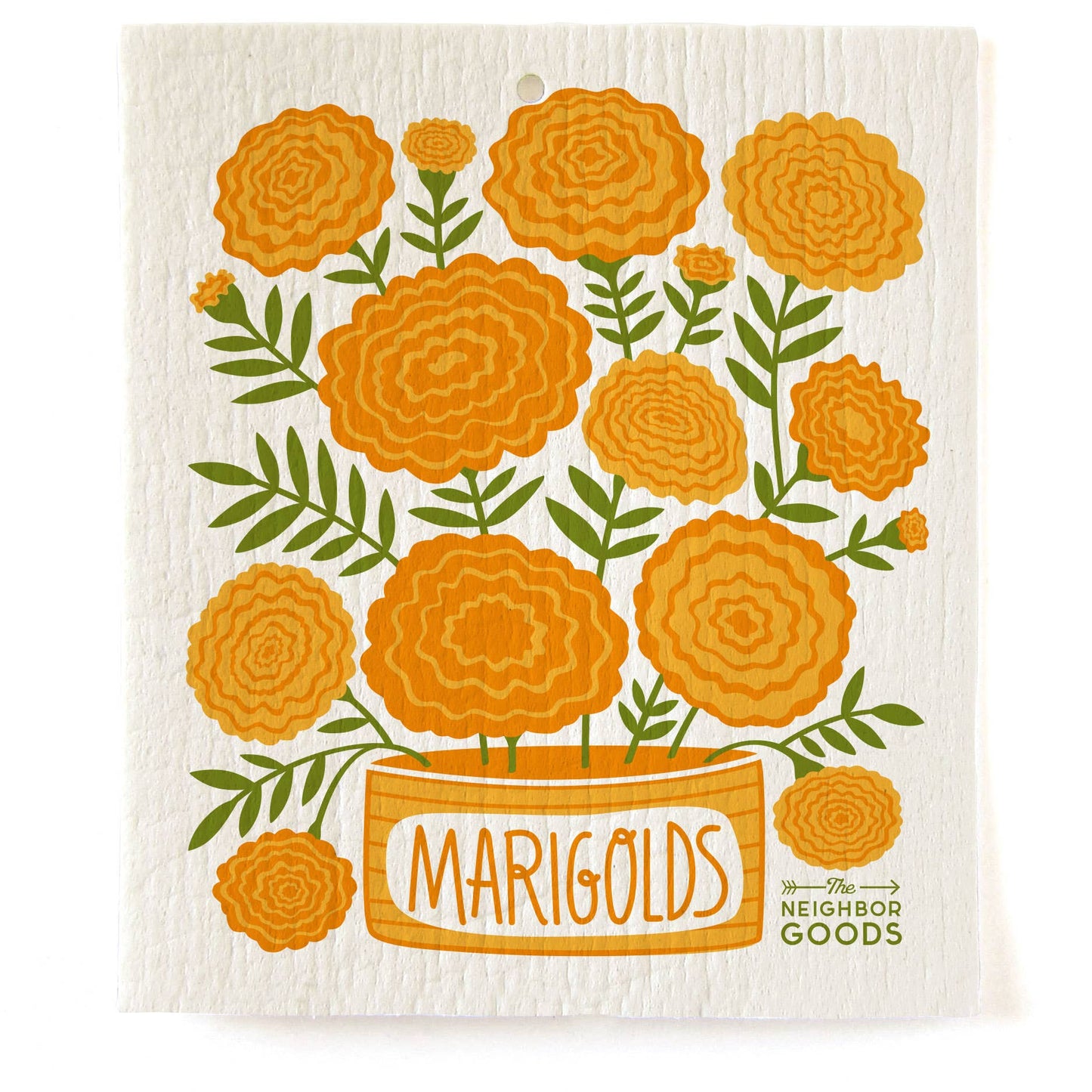 The Neighborgoods - Marigolds - Dish Towel + Sponge Cloth Set