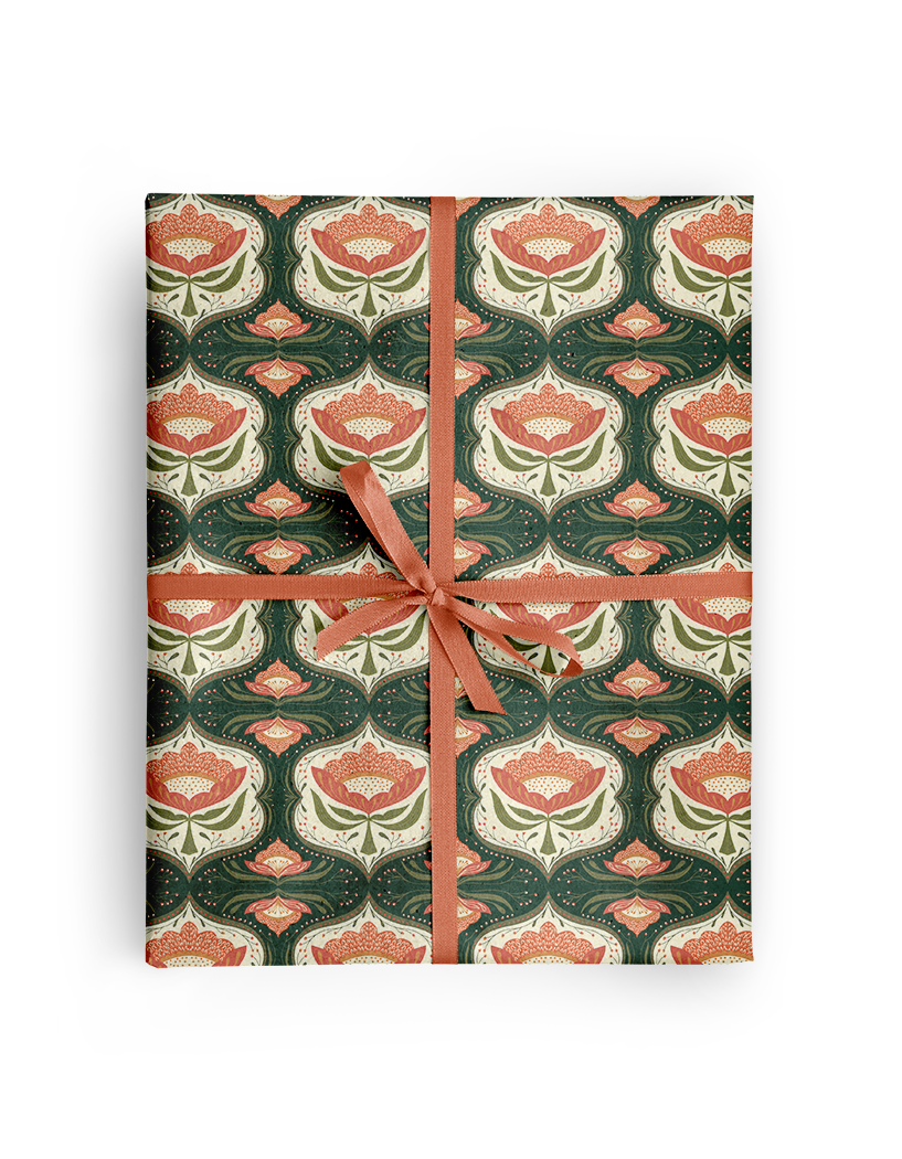 Trellis Florals Wrapping Paper