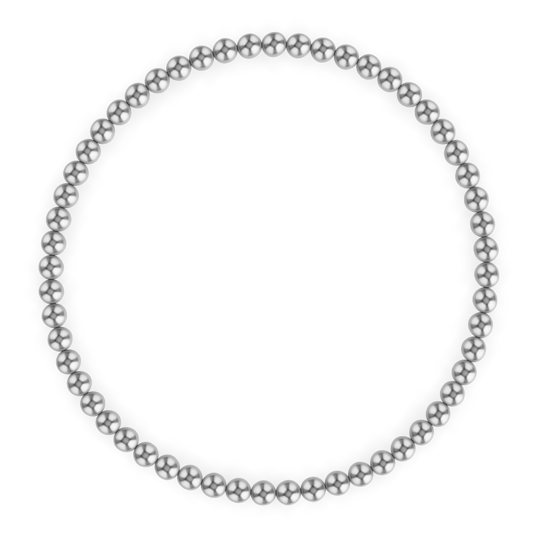 3MM Silver Ball Bracelet: Sterling / 6.5"