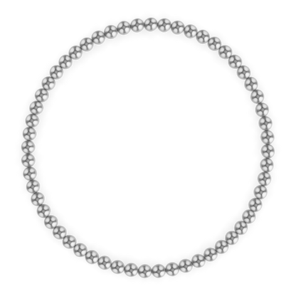 3MM Silver Ball Bracelet: Sterling / 7.5"