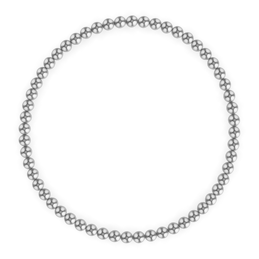 3MM Silver Ball Bracelet: Sterling / 7.5"