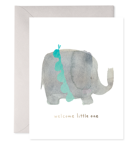 Welcome Little One Elephant Card |