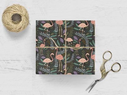 Flamingo Garden Wrapping Paper