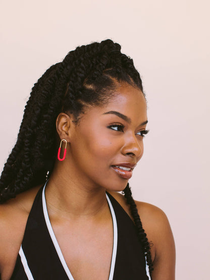 Macramé Link Earrings: Serenity