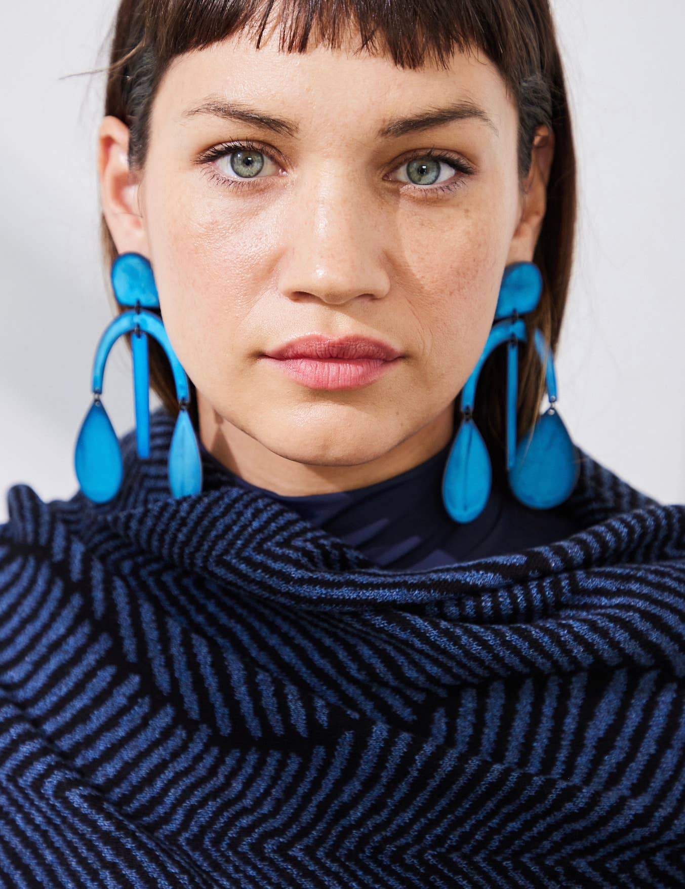 Forest Fern Wrap: Indigo + Black