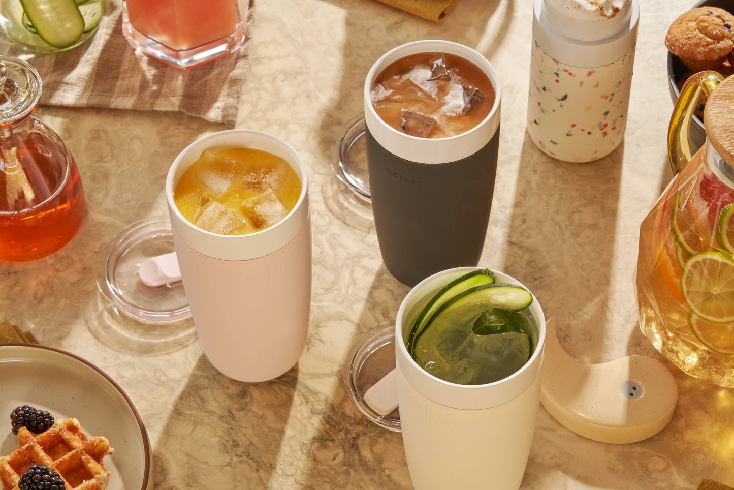 Ceramic Stainless Steel Tumbler: Terrazzo Cream