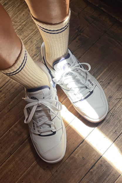 Boyfriend Socks: Clean White